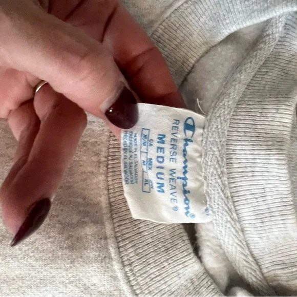 Vintage Virginia Tech Champion Gray Reverse Weave Sweatshirt Medium - Picture 4 of 4